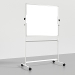 Fahrbare Drehtafel, Stahl weiß, höhenverstellbar, 100x120x67 cm HxBxT 